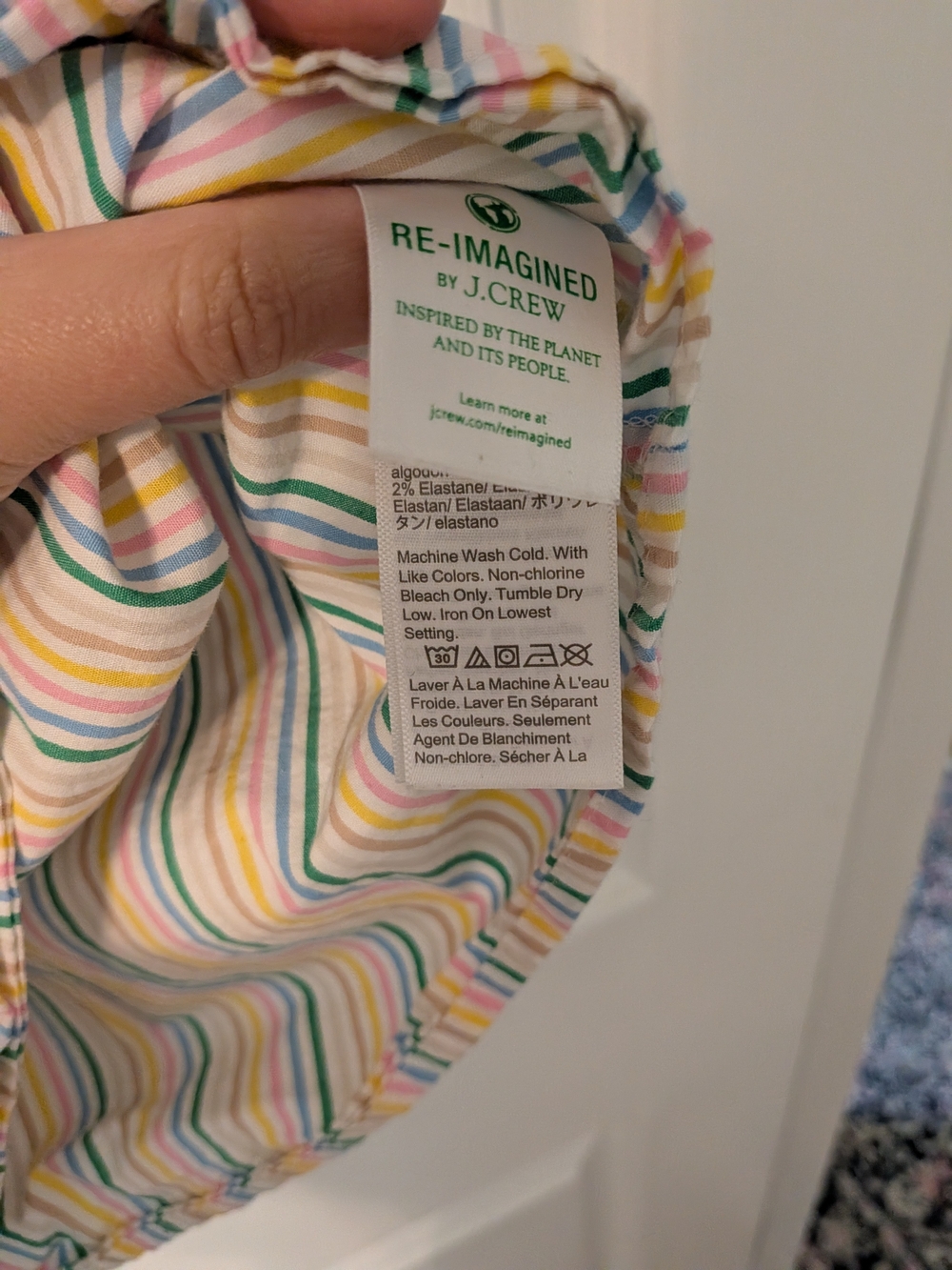 Multi-Color Striped Ruffle Sleeve Top - Picture 4 of 7